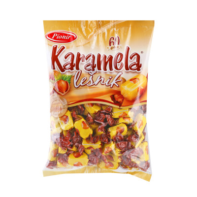 Karamela lješnik 800 g Pionir