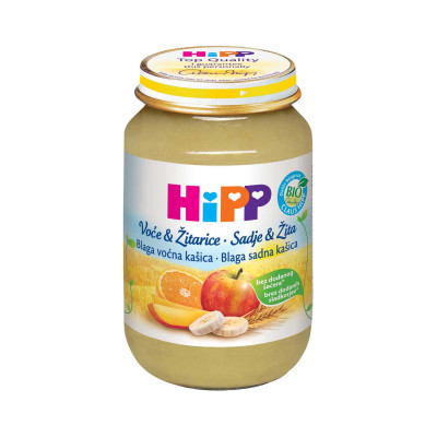Hipp Bio kašica voće i žitarice-jabuka i banana sa keksom 190 g