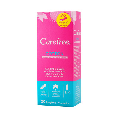 Carefree pantyliners cotton fresh 20's