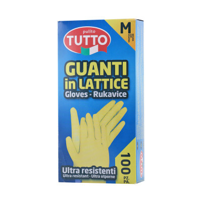 Rukavice 100 kom lateks vinil m-l Tutto