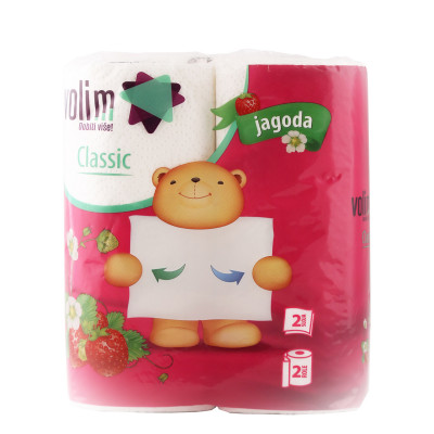 Ubrusi dvoslojni jagoda 2 komada Volim