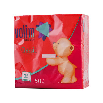 Salvete dvoslojne 33x33 crvene 50 komada Volim