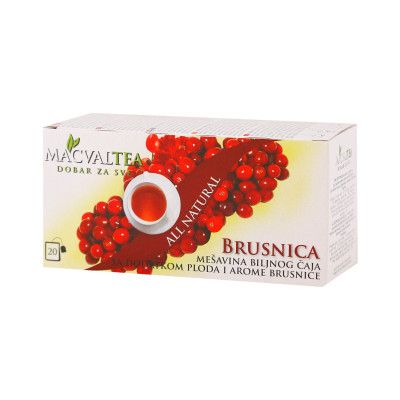 All natural brusnica filter čaj 30 g Macval