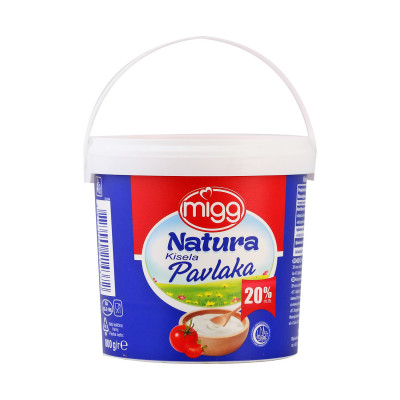 Kisela pavlaka natura 20% mm 800 g MI99