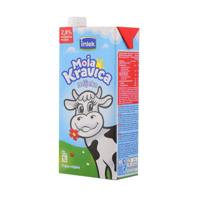 Mlijeko kravica 2.8% 1 l sa čepom Imlek