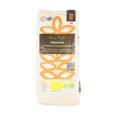Organsko integralno pšenično brašno mljeveno na kamen 1 kg Naše Dobro