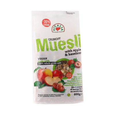 Crunchy musli sa lješnicima i jabukom 600 g Vitalia