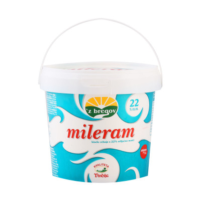 Mileram 900 ml 22% mliječne masti kantica Zbregov
