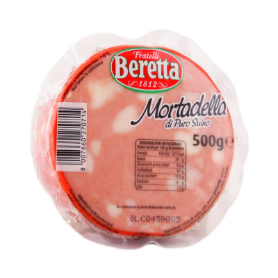 Mortadela bolognetta ovalina 500 gr Beretta