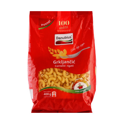 Tjestenina Cornetti rigati 400 g Danubius