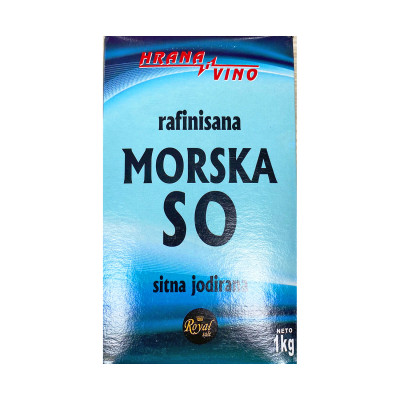 Morska so sitna rafinirana 1 kg Hrana i vino