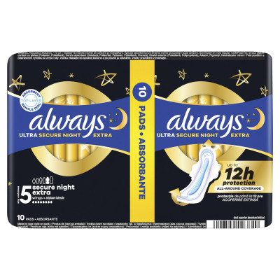 Always ulošci Ultra Secure Night Extra 10pcs Size 5