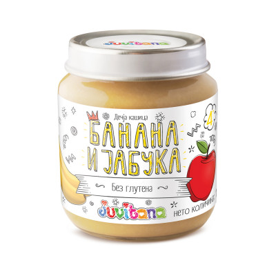 Kašica od banane i jabuke 128 g Juvitana