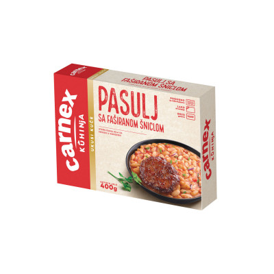 Pasulj sa faširanom šniclom 400 g Folija Carnex