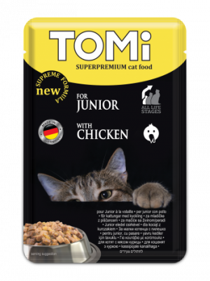 Hrana za mačke piletina 100g Tomi