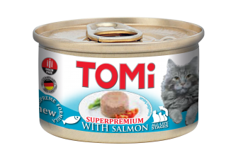 Hrana za mačke losos pašteta 85g Tomi