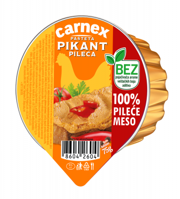 Pileća pikant pašteta 95g Carnex