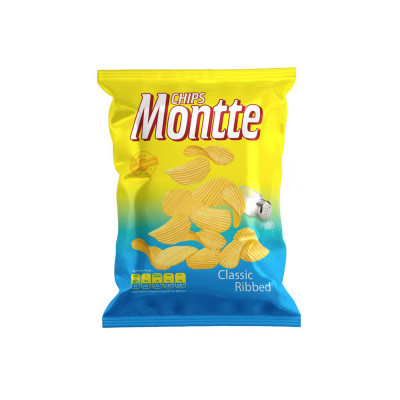 Čips slani rebrasti 40g Montte Chips