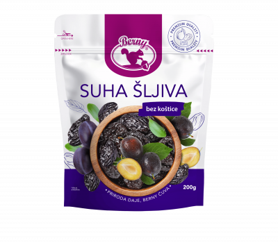 Sušena šljiva bez koštice 200 g Premium Berny