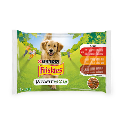 Friskies za pse sa jagnjetinom i mrkvom u sosu 4x100g