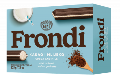 Frondi vafli kakao i mlijeko 225g Kraš