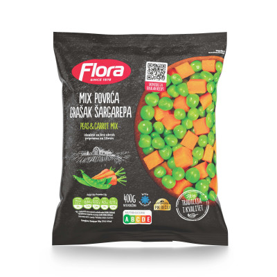 Mix grasak/sargarepa zamrznuti 400g Flora