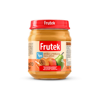 Frutek kašica kajsija kruška 120g Fructal