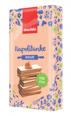Napolitanka sa ukusom lješnika 400 g Medela
