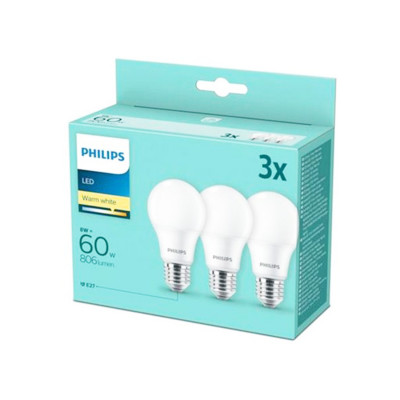 Led  sijalica 60w A60 E27 3/1 warm white Philips
