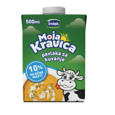Moja kravica pavlaka za kuvanje 10%mm 0.5l tb edge Imlek