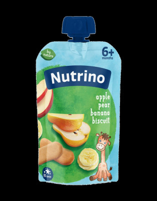 Nutrino pouch jabuka, kruška, banana i keks 100g