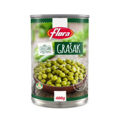 Grašak 400 g lim Flora