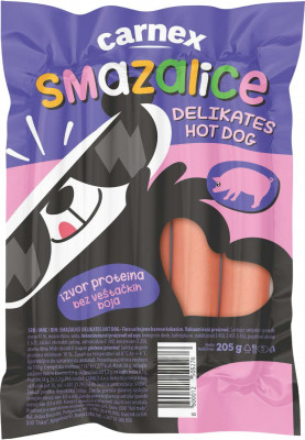 Smazalice delikates hot dog 205g Carnex