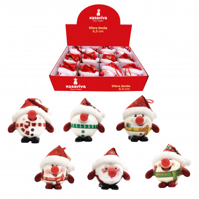 Kugla smile 6.5cm  sort Kasaviva