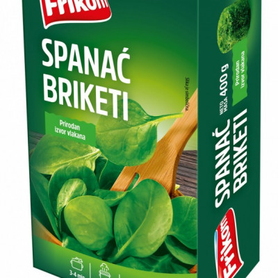 Spanać u briketima 400 g Frikom