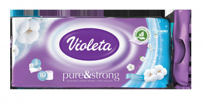 Toalet papir 10/1 pure&strong 3sl. premium Violeta