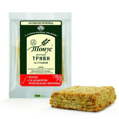 Tonus beskvasne mini pogačice sa susamom 120g Trivit