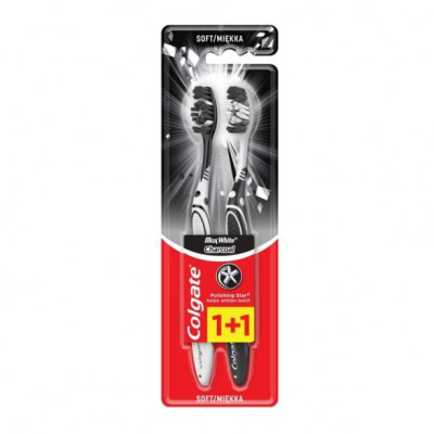 Zubna četkica max white charcoal 1+1 Colgate