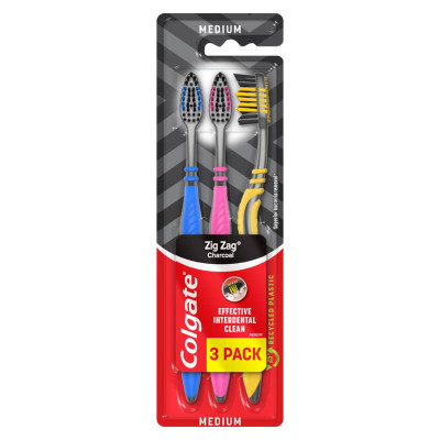 Četkica za zube zig zag charcoal 2+1gratis Colgate