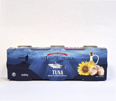 Tuna komadi u suncokretovom ulju 3x80 g Atlantic Prima