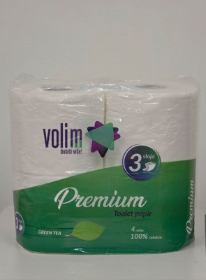 Volim premium toalet papir 4/1 3sl Green tea