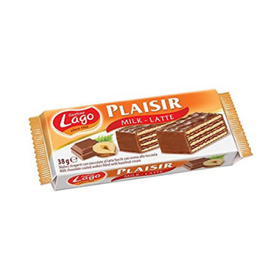 Napolitanka čokolada-lješnik krem 38 g Plaisir-Lago