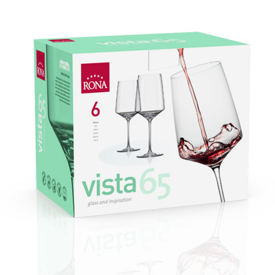 Čaša za vino kristal vista 65 650ml 6/1 Rona